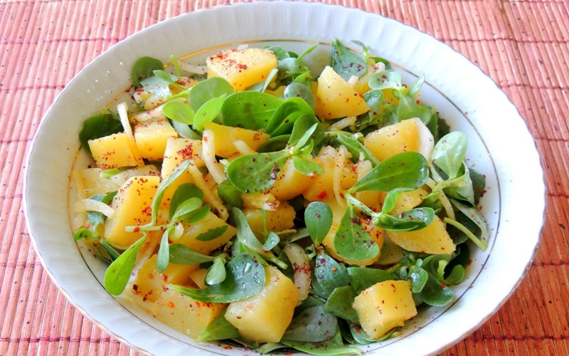 Semizotu Salatası (Salatalıklı) – Semizotu Salatası  Tarifi Yapılışı